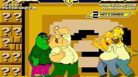 Team Homer Simpson vs Team Peter Griffin MUGEN Battle!!!