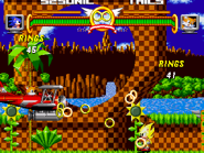 Super Sonic and Tails plane.png (56 KB) When you reach 50 rings, you turn unto your "super" self (or in Tails' case, you get his plane). This ability is only available to Sonic, Tails, Knuckles, Espio, and Vector
