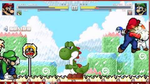 Mugen Mario and Yoshi vs Luigi and Toad