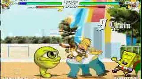 MUGEN Spongebob(Me) and Suezo vs Homer Simpson and Peter