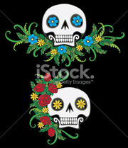 Stock-illustration-10266455-mexican-day-of-the-dead-sugar-skulls