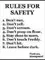 Rules Of Safety