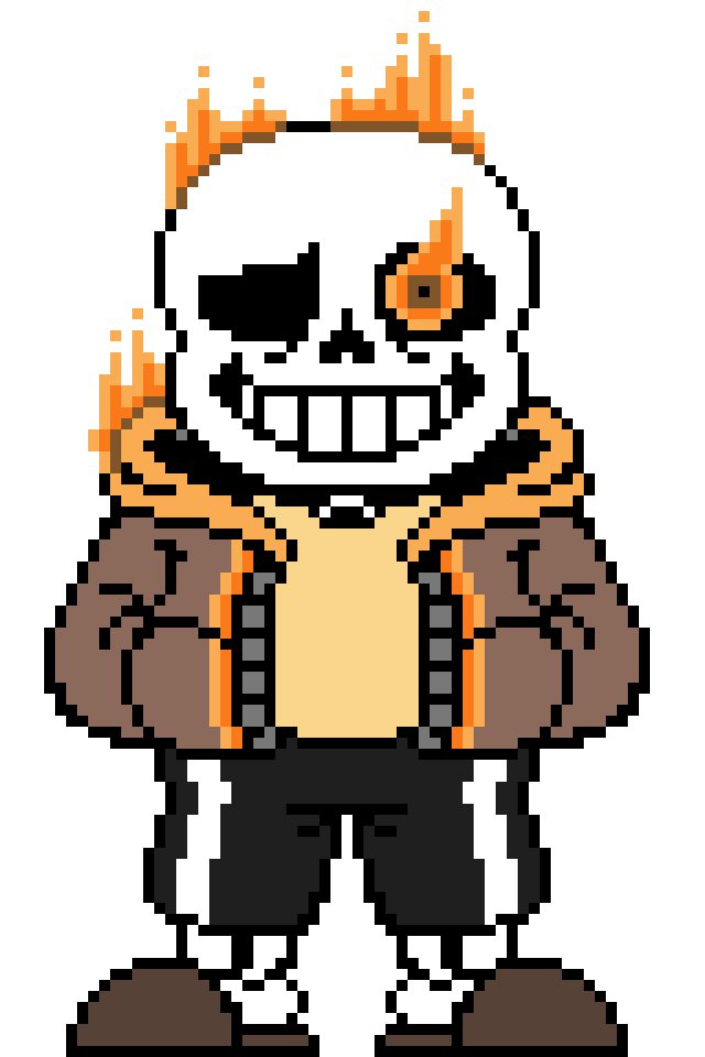 Sans supreme orange remake pixel art