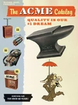 An ACME-produced anvil as seen on the cover for the ACME Catalog: Quality is Our #1 Dream.
