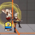 Task Force X running alongside Combat Gizmo on Training Room.