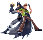 Promotional render of Batman and Shaggy.