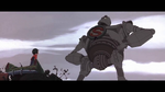 The Giant with the "Superman" symbol, as seen in The Iron Giant.