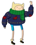 Ugly Sweater Finn's Official Artwork from Adventure Time.