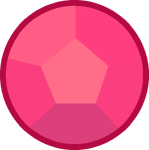 Official Artwork of Steven's Rose Quartz from Steven Universe.