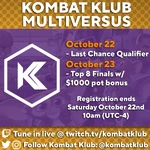 KombatKlubLCQ.png (1.14 MB) The announcement of the premier LATAM MultiVersus Fall Showdown tournament for Brazil KombatKlub.