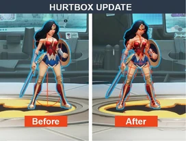 These are the before and after of our hurtbox update.