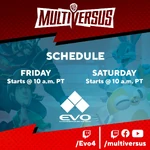 Updated schedule teaser for the EVO tournament.