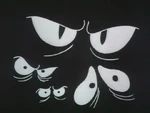 The eyes in the dark seen in the intro of The New Scooby-Doo Movies.