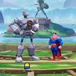 The Iron Giant and Superman on Trophy's E.D.G.E..