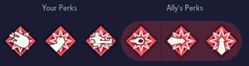 Ally Perks are always marked with their respective colored background.