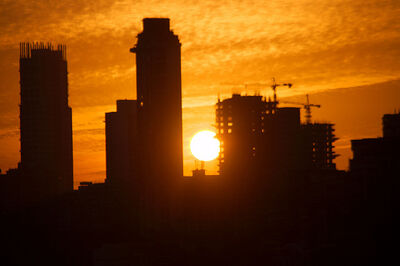 Chowpatty Beach sunset