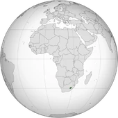 Lesotho (orthographic projection)