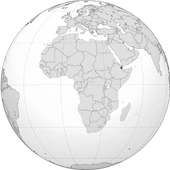 Djibouti (orthographic projection)