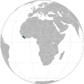 Liberia (orthographic projection)