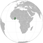Ghana (orthographic projection)