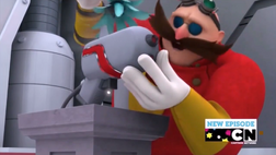 Eggman cleaning his ray