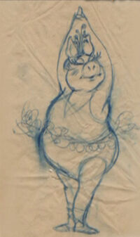 Ballerinasketch.jpg (133 KB) Ballerina Pig, on fabric cloth, included in the Best of the Muppet Show DVD extras