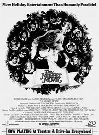 December 1979 newspaper ad with celebrity cameos as Christmas ornaments in a wreath