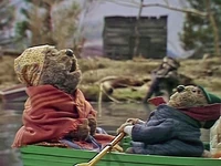 Emmet Otter rowing rowboat in Emmet Otter's Jug-Band Christmas