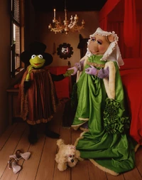 "The Marriage of Froggo Amphibini and Giopiggi Porculini" in Miss Piggy's Art Masterpiece Calendar