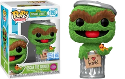 Television #1793: Flocked Oscar the Grouch (with Slimey) (2025 BoxLunch exclusive)