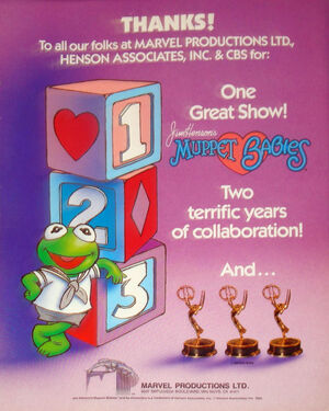 Muppet Babies Emmy Award ad two terrific years