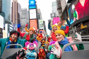 The Muppets take the bus to the 2019 parade.