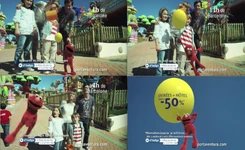 A miniature-sized animated Elmo in a promo for PortAventura.