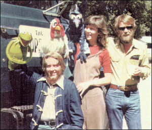 On the set of : Steve Whitmire with ,  with  and  with .