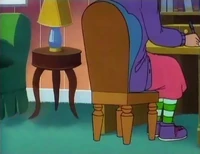 Nanny desk MB311.jpg (45 KB) Nanny, hard at work in "Around the Nursery in 80 Days"