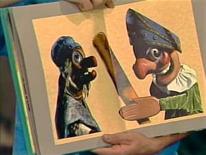 Punch and Judy in Hiroshi's puppet book.