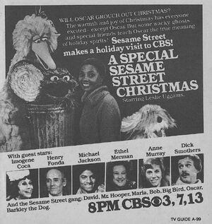 A Special Sesame Street Christmas TV Guide ad