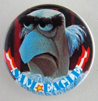 "Sam Eagle" button, circa 1977