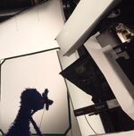 Grover on the set