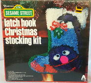 Latch hook Christmas stocking kit Grover 1979