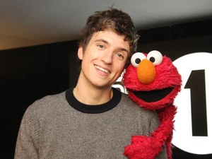 BBC Radio 1 DJ Greg James and Elmo