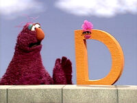 Telly Monster introduces the letter D (First: Episode 3970)