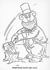 Fozzie Bear as Abraham Lincoln