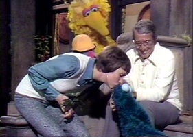 Julie Andrews & Cookie MonsterJulie on Sesame Street