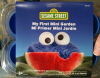 Cookie Monster's watermelon mini garden