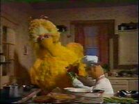 The kitchen, with The Swedish Chef and Big Bird.