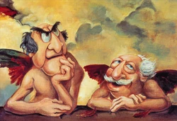 "The Sistine Madonna" with Statler and Waldorf...