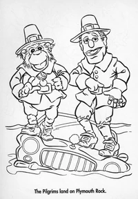 Johnny Fiama and Sal Minella as Pilgrims