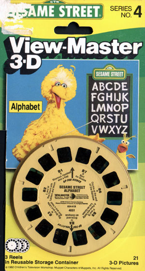 Grover 21 3D Images Colors and Sizes Ernie Bert Sesame Shapes Classic ViewMaster 3 Reel Set 