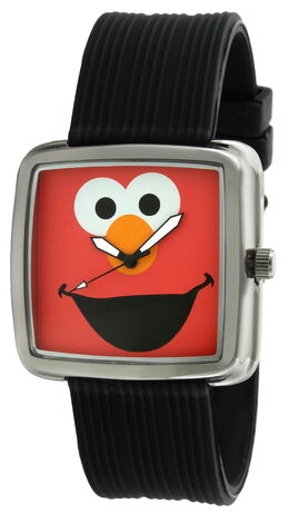 Black Rubber Strap Watch: Elmo